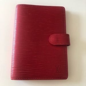 Coming down next week : Louis Vuitton agenda pm in red Epi leather